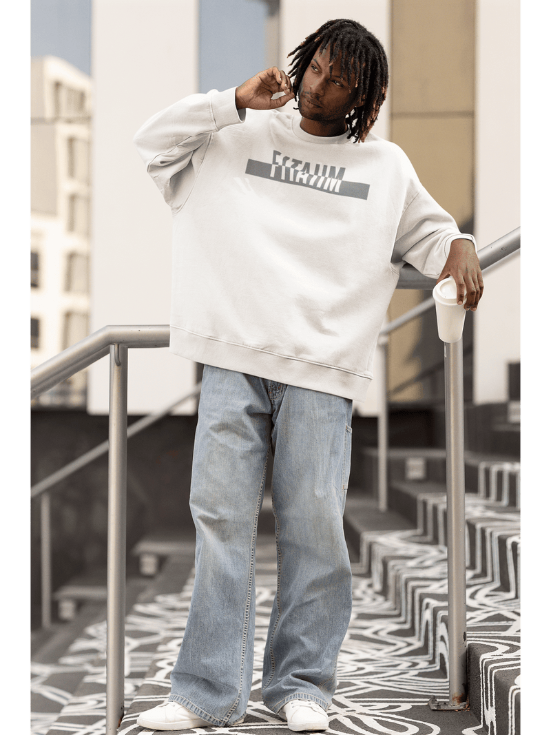 Power Oversized Sweatshirt White - Fitaiim