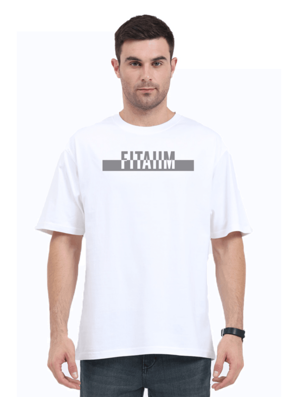 Power Oversized T-Shirt White - Fitaiim