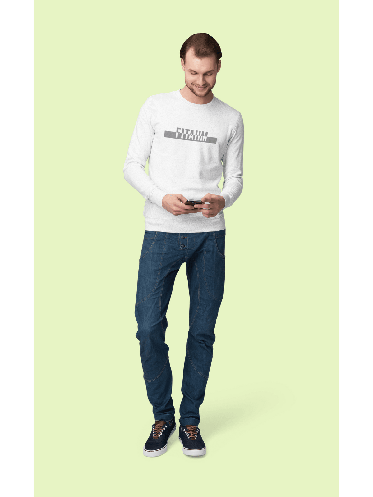 Power Round Neck Full Sleeve T-Shirt White - Fitaiim