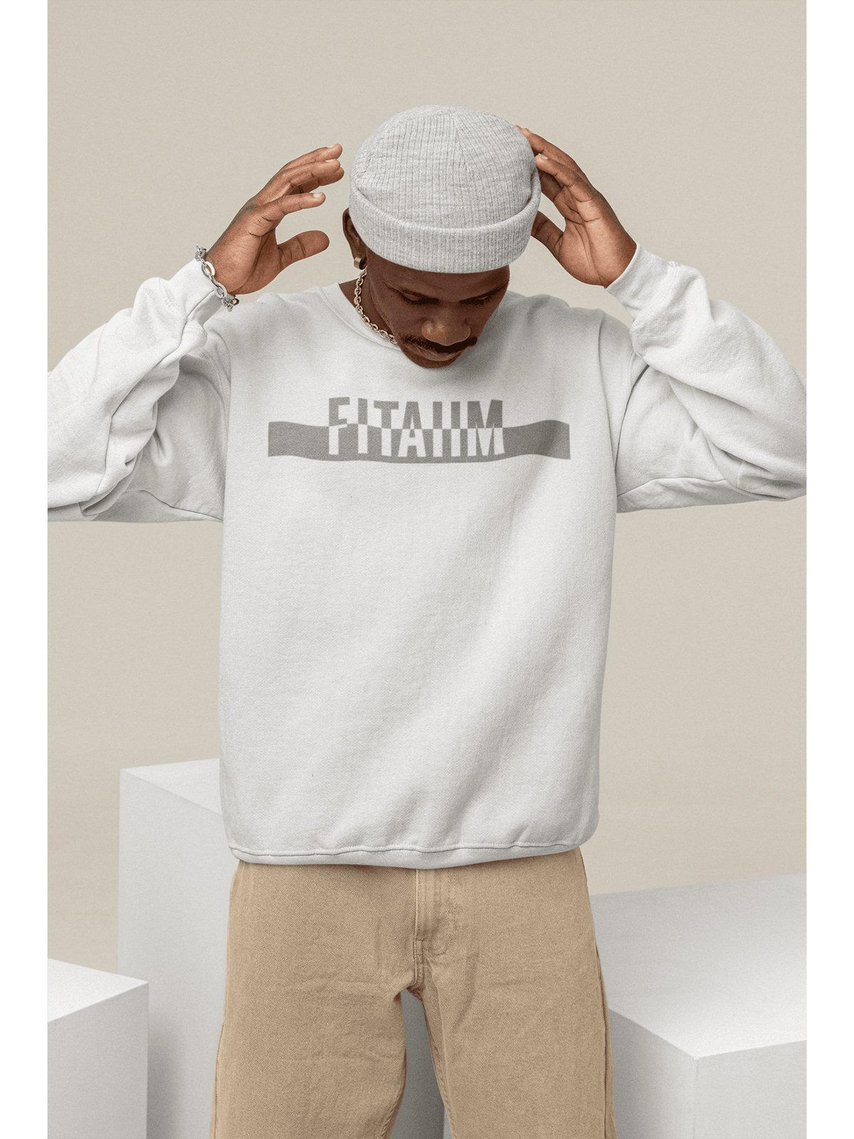 Power Sweatshirt White - Fitaiim