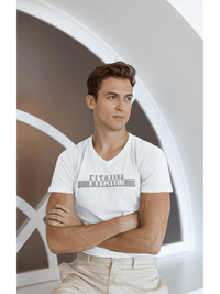 Power V-Neck T-shirt White - Fitaiim