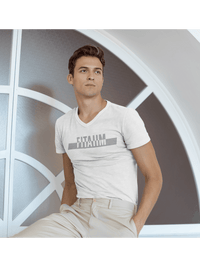 Power V-Neck T-shirt White - Fitaiim