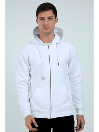 Power Zip Hoodie White - Fitaiim