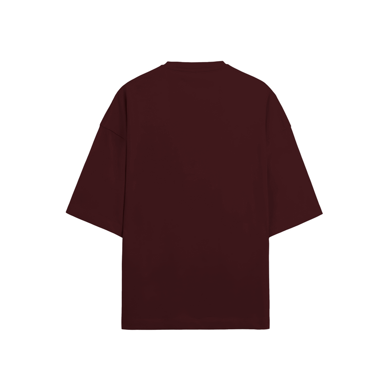 Relax Terry Oversized T-shirt Maroon - Fitaiim