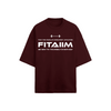 Relax Terry Oversized T-shirt Maroon - Fitaiim