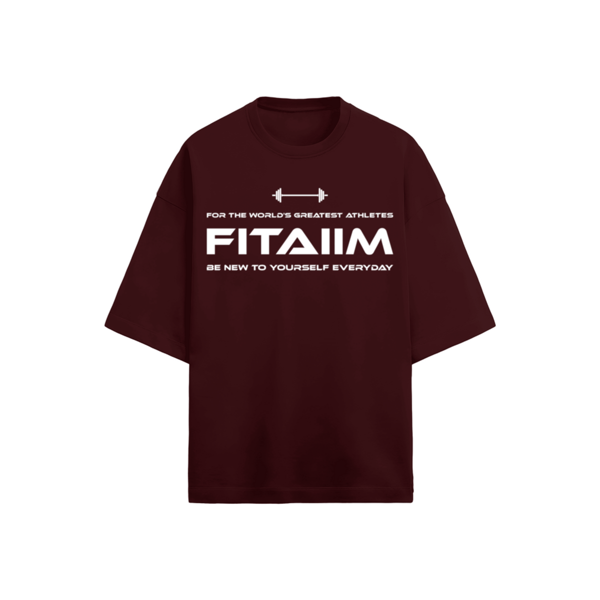 Relax Terry Oversized T-shirt Maroon - Fitaiim