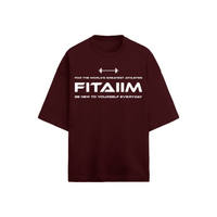 Relax Terry Oversized T-shirt Maroon - Fitaiim
