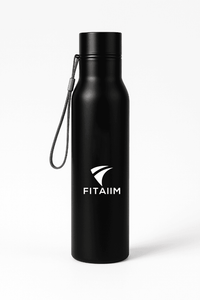 Fitaiim Steel Water Bottle With White Logo - Fitaiim
