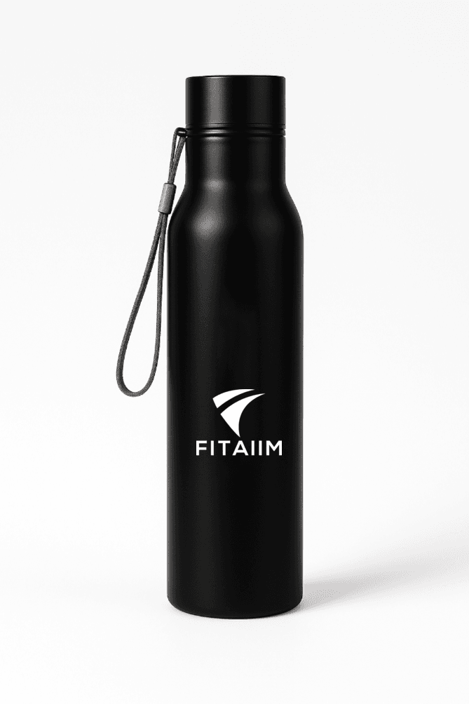 Fitaiim Steel Water Bottle With White Logo - Fitaiim